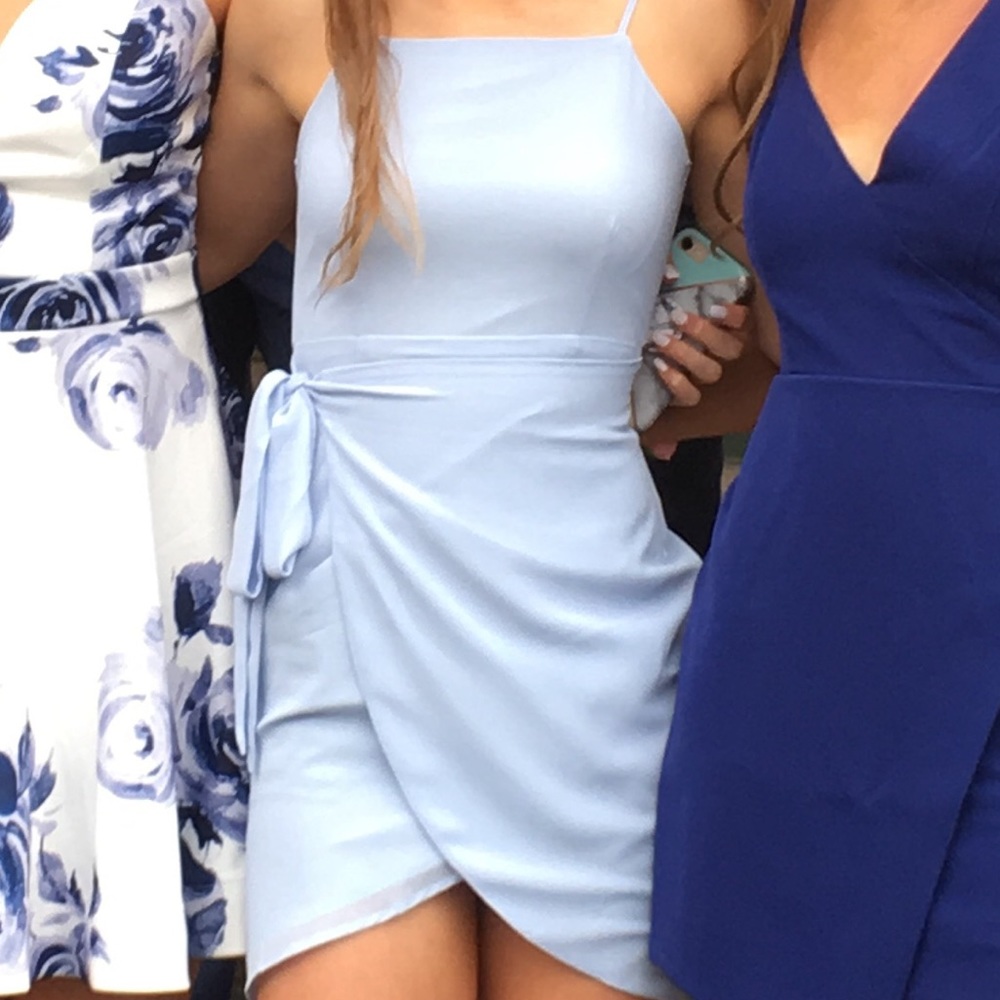 light blue revolve semi formal dress